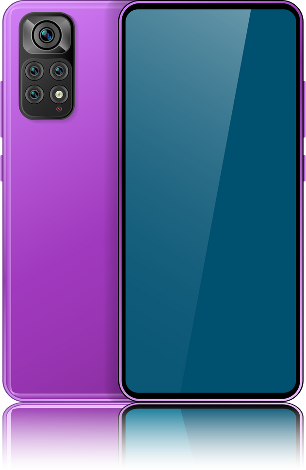 purple smartphone 3d design